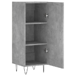 Credenza Grigio Cemento 34,5x34x90 cm in Legno Multistrato