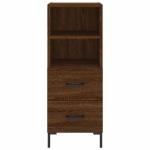 Credenza Rovere Marrone 34,5x34x90 cm in Legno Multistrato