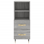 Credenza Grigio Sonoma 34,5x34x90 cm in Legno Multistrato