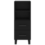 Credenza Nero 34,5x34x90 cm in Legno Multistrato