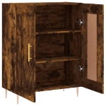 Credenza Rovere Fumo 69,5x34x90 cm in Legno Multistrato