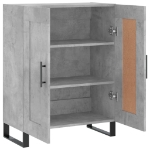 Credenza Grigio Cemento 69,5x34x90 cm in Legno Multistrato