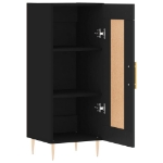 Credenza Nero 34,5x34x90 cm in Legno Multistrato