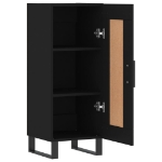 Credenza Nero 34,5x34x90 cm in Legno Multistrato