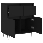 Credenza Nero 60x35x70 cm in Legno Multistrato