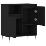 Credenza Nero 60x35x70 cm in Legno Multistrato
