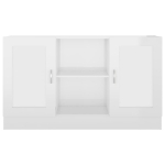 Credenza Bianco Lucido 120x30,5x70 cm in Legno Multistrato
