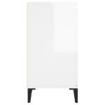 Credenza Bianco Lucido 104x35x70 cm in Legno Multistrato