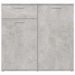 Credenza Grigio Cemento 80x36x75 cm in Truciolato