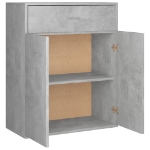 Credenza Grigio Cemento 60x30x75 cm in Legno Multistrato