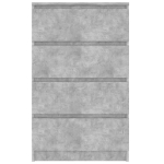 Credenza Grigio Cemento 60x35x98,5 cm in Legno Multistrato