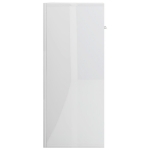 Credenza Bianco Lucido 60x30x75 cm in Legno Multistrato