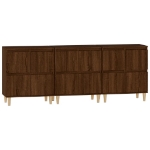 Credenze 3pz Rovere Marrone 60x35x70 cm in Legno Multistrato