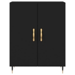 Credenza Nera 69,5x34x180 cm in Legno Multistrato