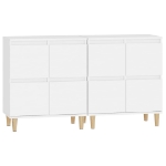 Credenze 2pz Bianche 60x35x70 cm in Legno Multistrato