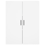 Credenza Bianca 69,5x34x180 cm in Legno Multistrato