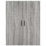 Credenza Grigio Sonoma 69,5x34x180 cm in Legno Multistrato