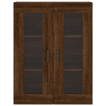Credenza Rovere Marrone 69,5x34x180 cm in Legno Multistrato