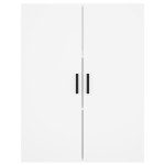 Credenza Bianca 69,5x34x180 cm in Legno Multistrato