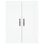 Credenza Bianco Lucido 69,5x34x180 cm in Legno Multistrato