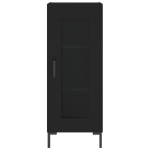 Credenza Nera 34,5x34x180 cm in Legno Multistrato