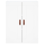 Credenza Bianca 69,5x34x180 cm in Legno Multistrato