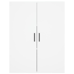 Credenza Bianca 69,5x34x180 cm in Legno Multistrato