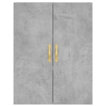 Credenza Grigio Cemento 69,5x34x180 cm in Legno Multistrato