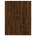 Credenza Rovere Marrone 69,5x34x180 cm in Legno Multistrato