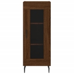 Credenza Rovere Marrone 34,5x34x180 cm in Legno Multistrato