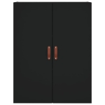 Credenza Nera 69,5x34x180 cm in Legno Multistrato