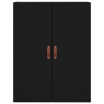 Credenza Nera 69,5x34x180 cm in Legno Multistrato