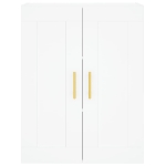 Credenza Bianca 69,5x34x180 cm in Legno Multistrato