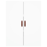 Credenza Bianca 69,5x34x180 cm in Legno Multistrato