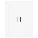 Credenza Bianca 69,5x34x180 cm in Legno Multistrato