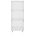 Credenza 34,5x34x180 cm in Legno Multistrato Bianco Lucido