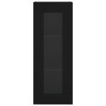 Credenza Nera 34,5x34x180 cm in Legno Multistrato