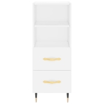 Credenza Bianca 34,5x34x180 cm in Legno Multistrato