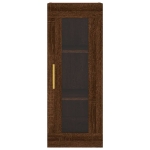Credenza Rovere Marrone 34,5x34x180 cm in Legno Multistrato