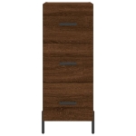 Credenza Rovere Marrone 34,5x34x180 cm in Legno Multistrato