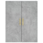 Credenza Grigio Cemento 69,5x34x180 cm in Legno Multistrato
