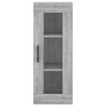 Credenza Grigio Sonoma 34,5x34x180 cm in Legno Multistrato