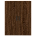 Credenza Rovere Marrone 69,5x34x180 cm in Legno Multistrato
