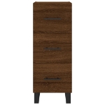Credenza Rovere Marrone 34,5x34x180 cm in Legno Multistrato
