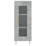 Credenza Grigio Cemento 34,5x34x180 cm in Legno Multistrato