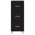 Credenza Nera 34,5x34x180 cm in Legno Multistrato