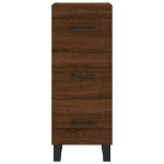 Credenza Rovere Marrone 34,5x34x180 cm in Legno Multistrato