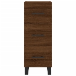 Credenza Rovere Marrone 34,5x34x180 cm in Legno Multistrato