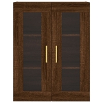 Credenza Rovere Marrone 69,5x34x180 cm in Legno Multistrato