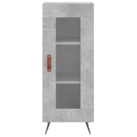 Credenza Grigio Cemento 34,5x34x180 cm in Legno Multistrato